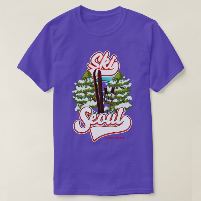 Seoul Südkorea Skilogo T-Shirt (Design vorne)