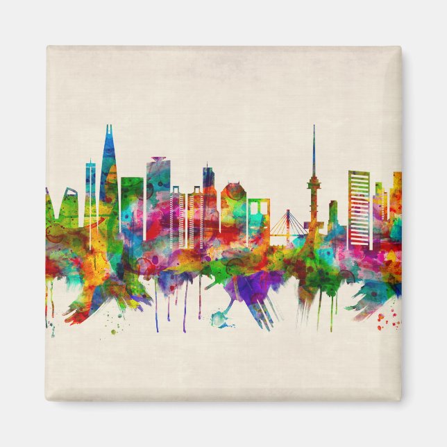 Seoul-Südkorea-Skyline Magnet (Vorne)