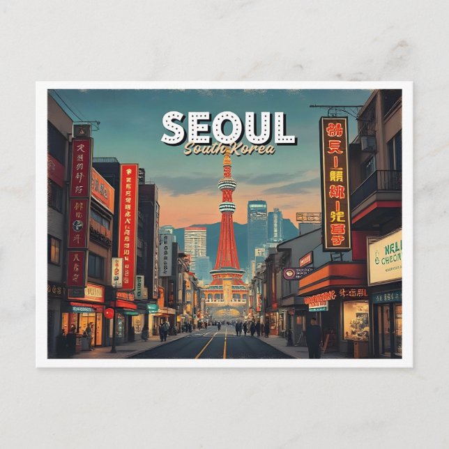 SEOUL SÜDKOREA VINTAG POSTKARTE (Vorderseite)