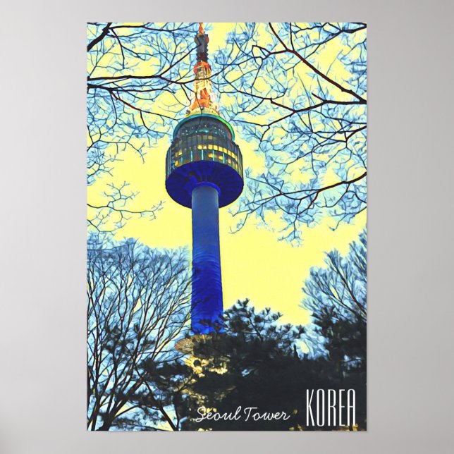 Seoul Tower Korea travel photography Poster (Vorne)