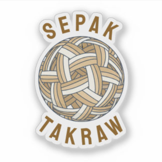 Sepak Takraw Woven Ball Aufkleber