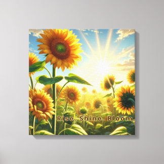 S'épanouir. Briller. Fleurir. Impression sur toile