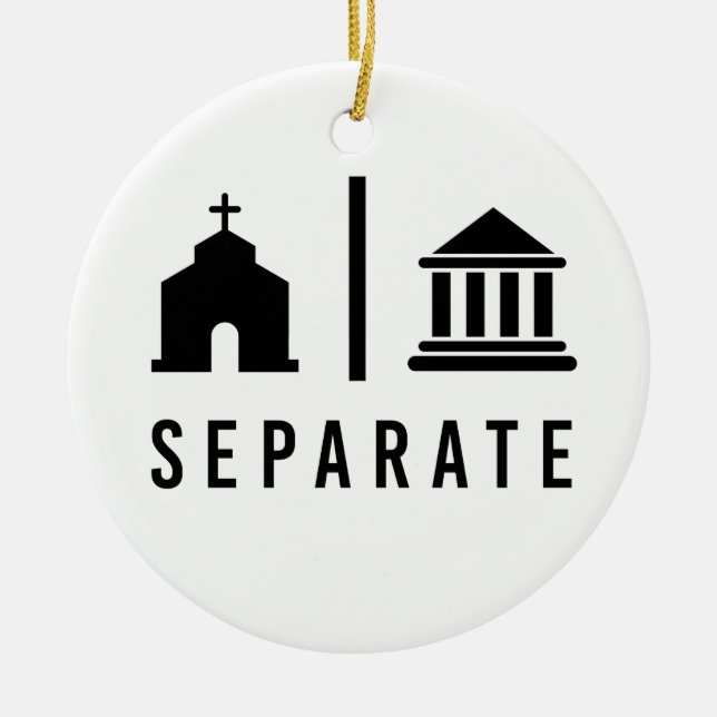 Separate Kirche und Staat Keramik Ornament (Vorne)