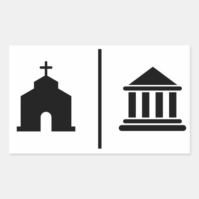 Separate Kirche und Staat Rechteckiger Aufkleber (Vorderseite)