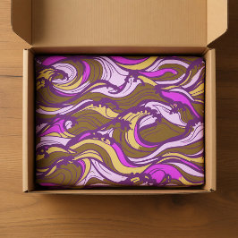 Sepia Abstract Pebble Bean Repeating Pattern Seidenpapier