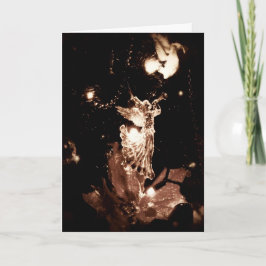 Sepia angel Christmas Card Feiertagskarte