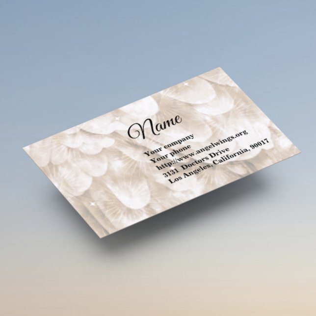 Sepia Angel Wing Business Card Visitenkarte (Von Creator hochgeladen)