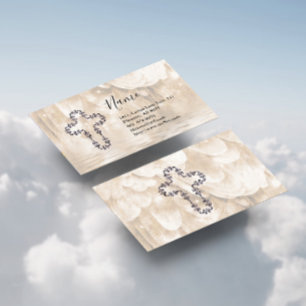 Sepia Angel Wing Business Card Visitenkarte