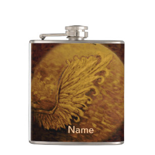 Sepia Angel Wing Flask Flachmann