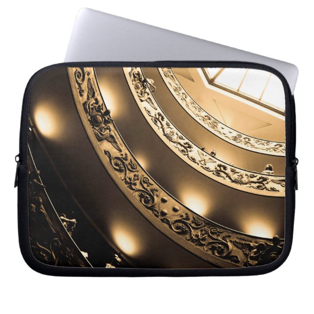 Sepia-Architektur Laptopschutzhülle (Vorderseite)