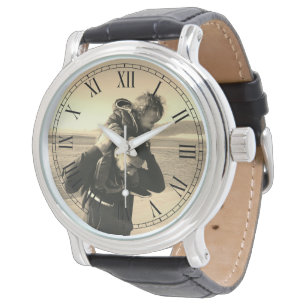 Sepia-Art-Gewohnheits-Foto Armbanduhr