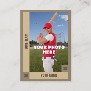 Sepia Baseball Trading Card - Benutzerdefinierte S Telefonnummerkarte