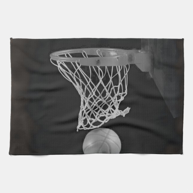 Sepia Basketball Handtuch (Horizontal)