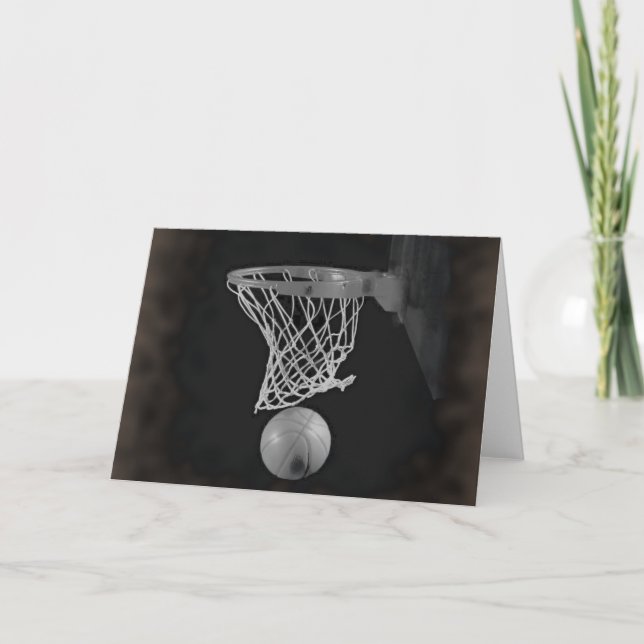 Sepia Basketball Karte (Vorderseite)