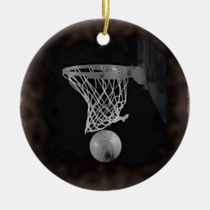 Sepia-Basketball Keramikornament