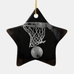 Sepia Basketball Keramikornament