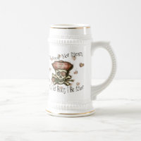 Sepia-Bier-Tasse des Valentines Tagespirat