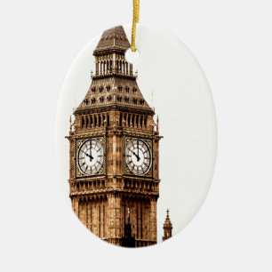 Sepia Big Ben Tower Keramikornament