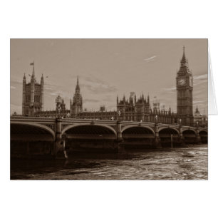 Sepia Big Ben Tower Palace de Westminster