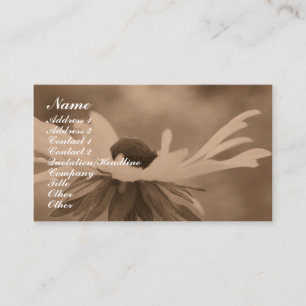 Sepia Black Mit Augen Susan Blume Business Card Visitenkarte