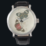 Sepia Blätter mit bunten Schmetterlingen Armbanduhr<br><div class="desc">Die Flügel dieser bunten Schmetterlinge heben sich wunderbar von den Sepia-Tönen der handgezeichneten Blätter ab. Die faszinierende Schönheit dieses Drucks würde phantastisch in Ihrer Zuhause aussehen. Kaufen Sie noch heute eine Kopie!</div>