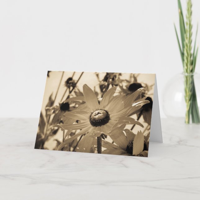 Sepia-Blume Karte (Vorderseite)