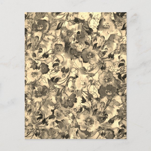 Sepia-Blumen (Vorderseite)