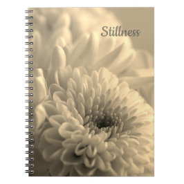 Sepia-Blumen-Foto-Spiralblock Notizblock