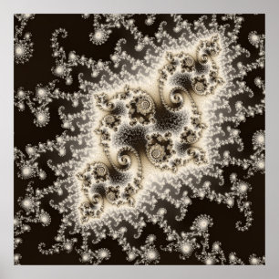 Sepia-Braun-Qualle-Poster Poster