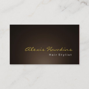 Sepia Brown Gold Hair Stylist Makeup Artist Visitenkarte