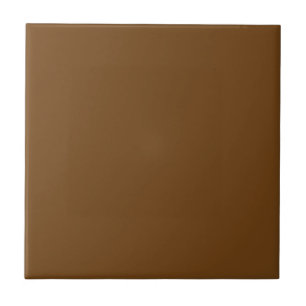 Sepia Brown Solid Color Tile Fliese