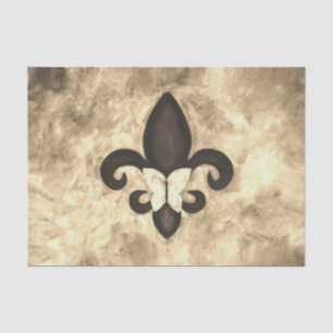 Sepia Butterfleur Tan Butterfly über Lilie Seidenpapier