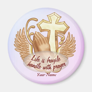 Sepia Christlich Prayer Hands Magnet