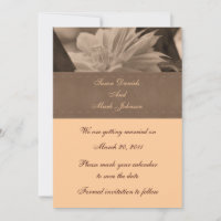 Sepia Clematis Blume Hochzeit speichern das Datum