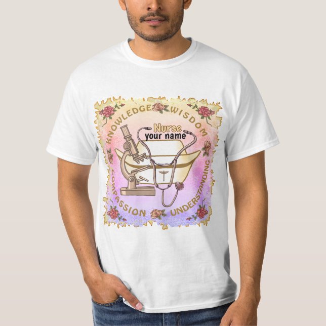 Sepia coole Krankenschwester T-Shirt (Vorderseite)