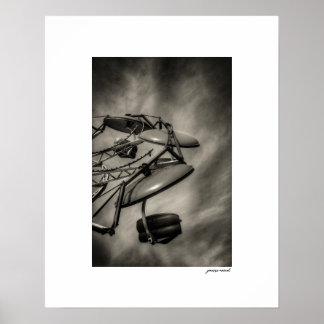 Sepia County Fair Fahrgeschäft Poster Druck