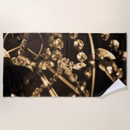 Sepia Crystal Chandelier Abstrakt Strandtuch