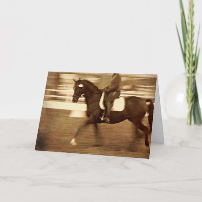 Sepia Dressage Karte (Vorderseite)