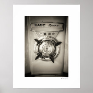 Sepia Easy Spindrier Dial Poster Druck