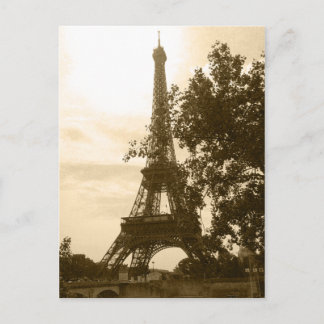 Sepia Eiffel Tower Postkarte