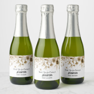 Sepia Floral Drop, Baby Dusche Vielen Dank für Ihr