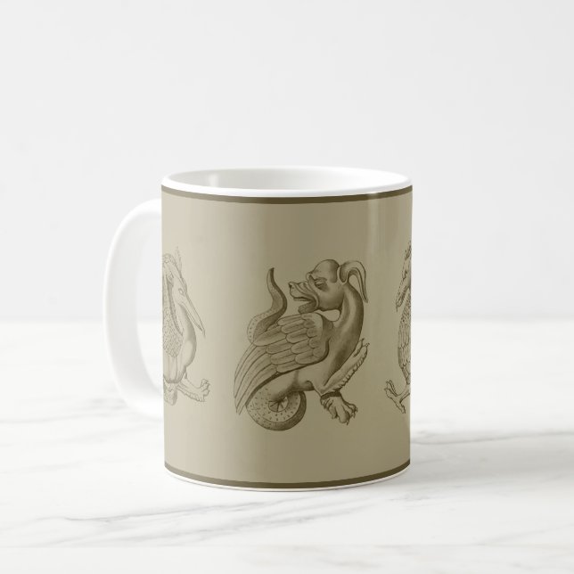 Sepia Gargoyles Café Mug (Devant gauche)