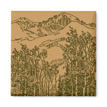 Sepia-Gebirge und Wald