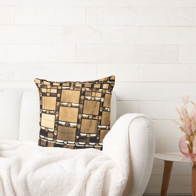 Sepia Geometric Mirror Muster Kissen (Liege)