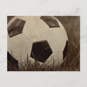 Sepia getönter Fußball Postkarte
