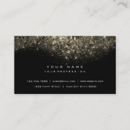 Sepia Gold Funkelnd Glitzer Glam Black Visitenkarte