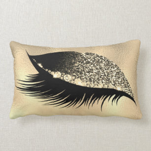 Sepia Gold Glitzer Sleep Makeup Eyes Lash Verlasse Lendenkissen