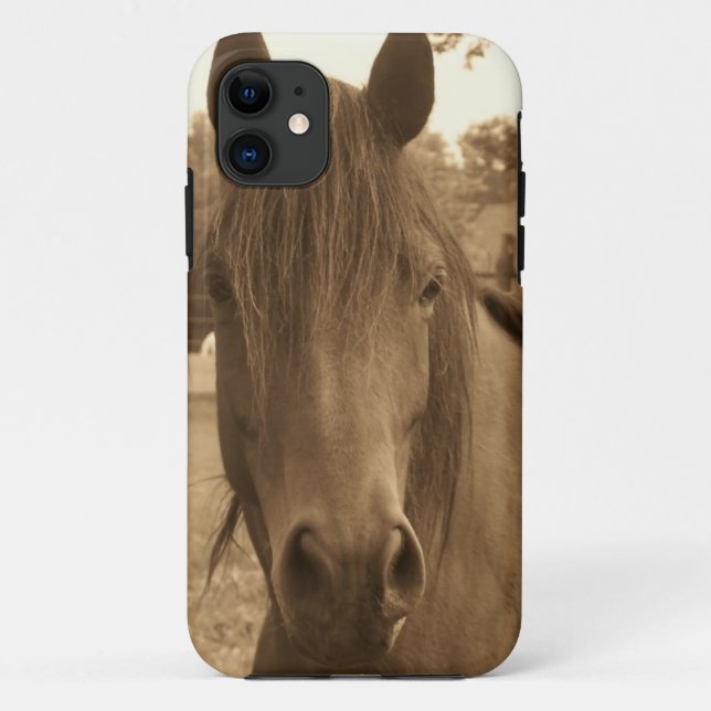 Sepia Horse Case-Mate iPhone Hülle (Rückseite)