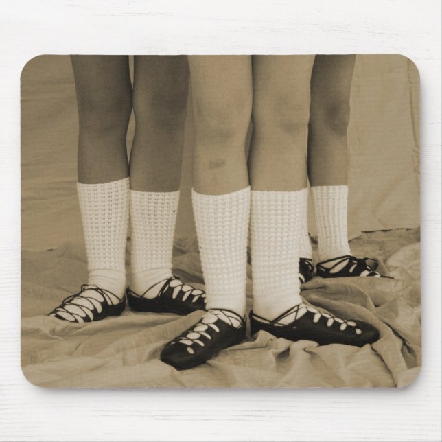 Sepia-Iren tanzen weiche Schuhe Mousepad (Vorne)