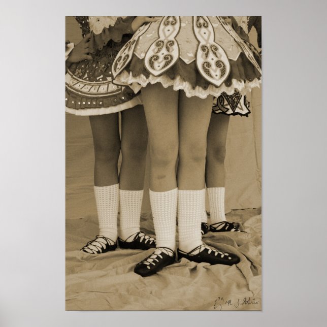 Sepia Irish Dance Poster (Vorne)